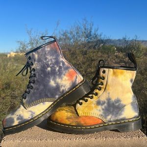 Dr. Martens Retro Psychedelic Acid Wash Tie Dye Boots